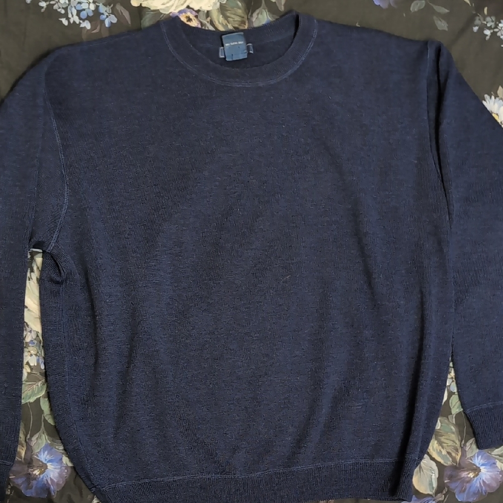 Faconnable Men's Deep Blue Crewneck Sweater